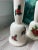 Traditional 1970s Porcelain Christmas Bells Hand-Painted Holly and Poinsettias-A Pair For Sale - Image 3 of 10