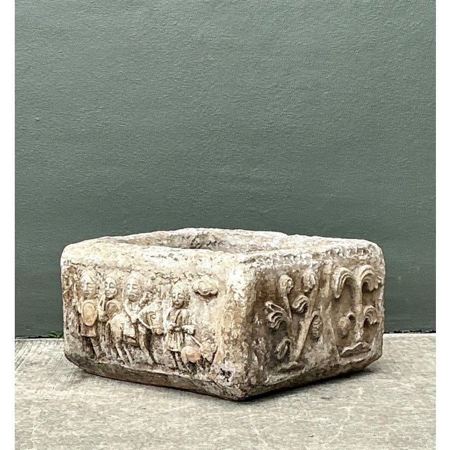 Mid-Century Modern Vintage Cement Over Fiberglass Figural Planter For Sale - Image 3 of 17
