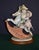 Vintage (1980's) Rocking Horse with Boy & Girl. The Artist Giuseppe Armani. The Material is Porcelain with a Muted Multi...