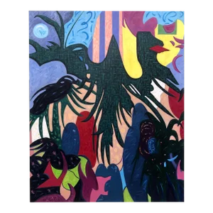 "Total Eclipse of the Heart" Contemporary Original Abstract Acrylic Painting by Albert Leon Sultan