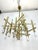 Gold Nine Lights Chandelier in Gilded Chrome by Sciolari, 1960s For Sale - Image 8 of 12