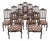 Set of 12 Antique Country French Regence Style Dining Chairs Includes 2 Armchairs For Sale