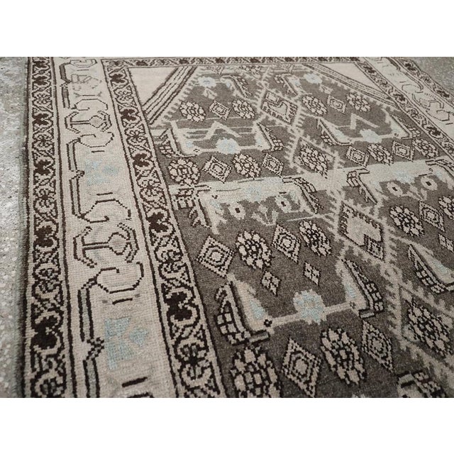 Rustic Galerie Shabab Collection Mid-20th Century Persian Malayer Throw Rug For Sale - Image 3 of 7