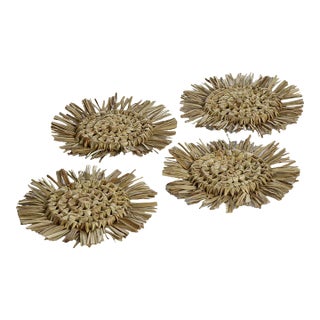Balmy Pandan Fringe Coaster, Set of 4 For Sale