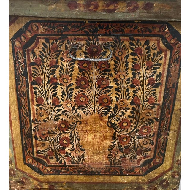 Adriatic Dowry Chest/Trunk in Hand-Painted Pine, Ca. 1870 For Sale - Image 12 of 13
