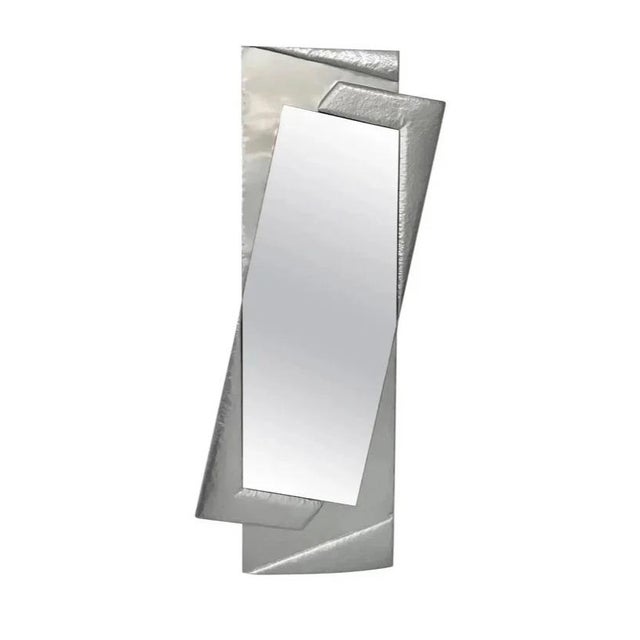 Mid-Century Modern /Postmodern Italian Metal Frame Full-Length Wall Mirror, 1970 For Sale - Image 9 of 9