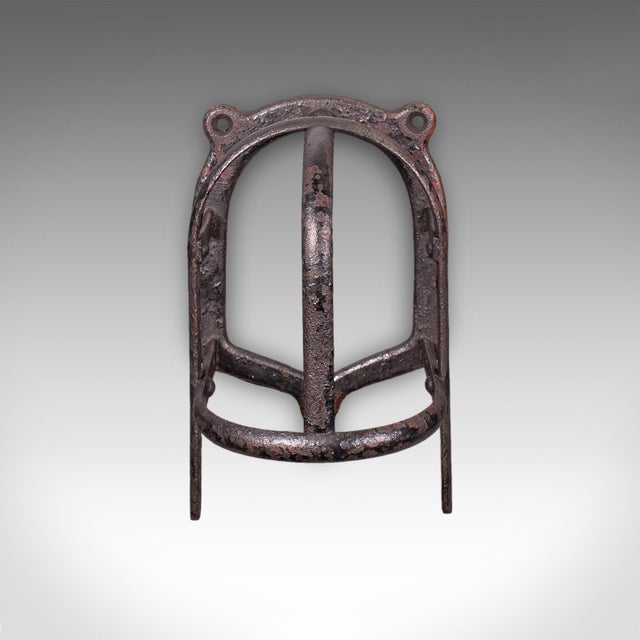 Metal Set of 4 Antique Crop Hanging Racks, English, Iron, Hooks, Equestrian, Victorian For Sale - Image 7 of 12