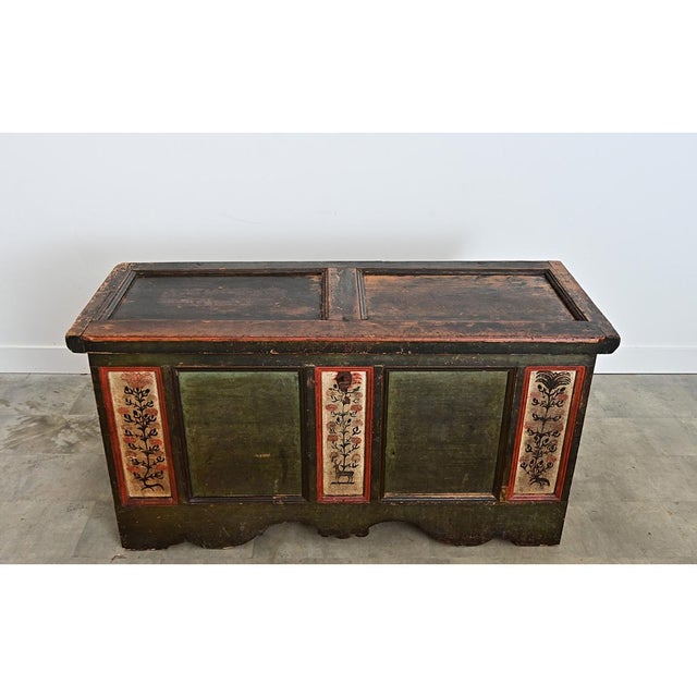 Swedish 18th Century Painted Coffer-Trunk For Sale - Image 18 of 18