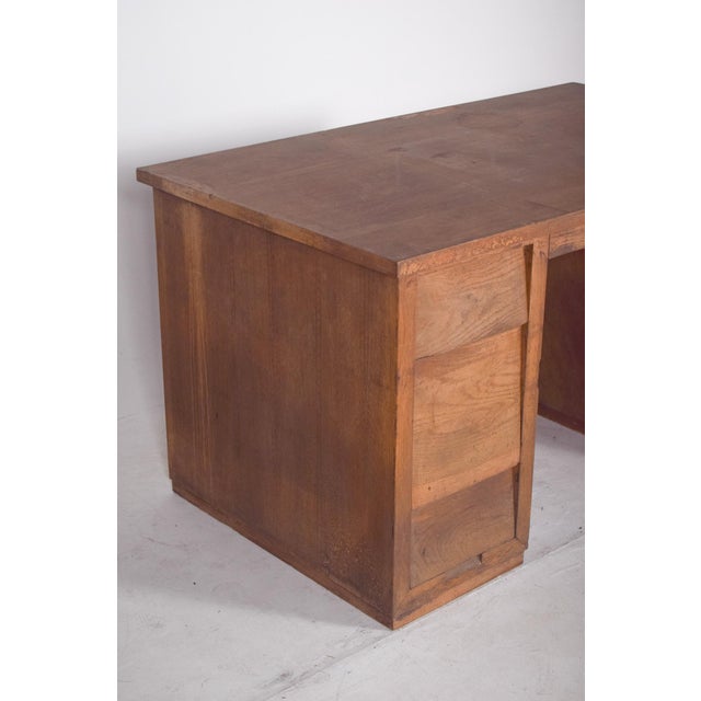 Wood Portuguese Desk in Oak, 1950s For Sale - Image 7 of 14