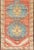 Colorful Antique Oushak Runner With Medallion Design in Terracotta, Yellow & Teal Blue For Sale - Image 4 of 9