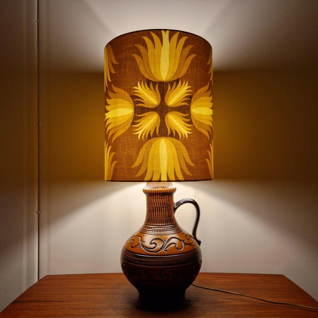 1960s Mid-Century Ceramic Table Lamp by Pan Keramik, 1960s For Sale - Image 5 of 9