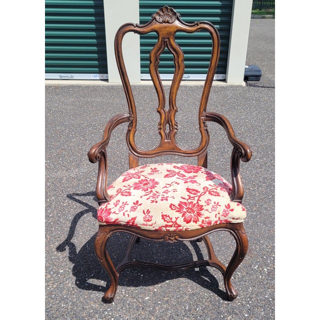 Exquisite Set of 8 Shell Carved 1940s French Dining Chairs For Sale - Image 15 of 17