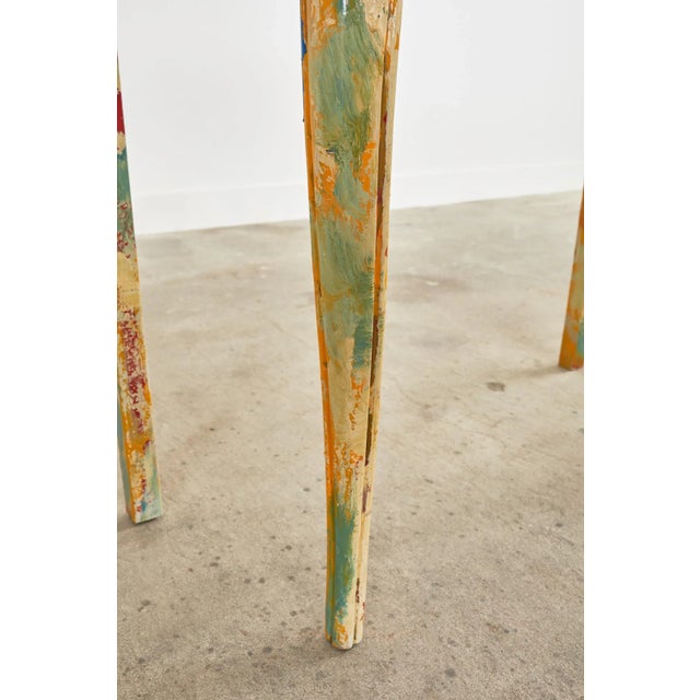 Pair of Demilunes or Center Table Painted by Ira Yeager For Sale - Image 11 of 13