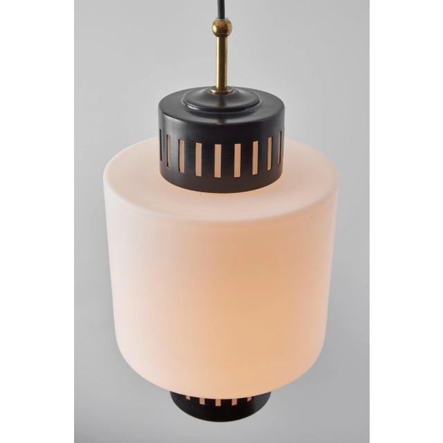 Large 1950s Stilnovo Glass and Metal Pendant For Sale - Image 10 of 13