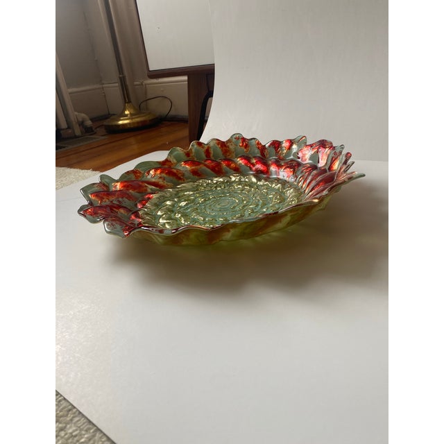 Mediterranean Vintage Mediterranean Art Glass Centrepiece/Bowl For Sale - Image 3 of 12