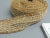 Vintage Camel & White Heavy Woven Jute Decorative Trim For Sale - Image 4 of 5