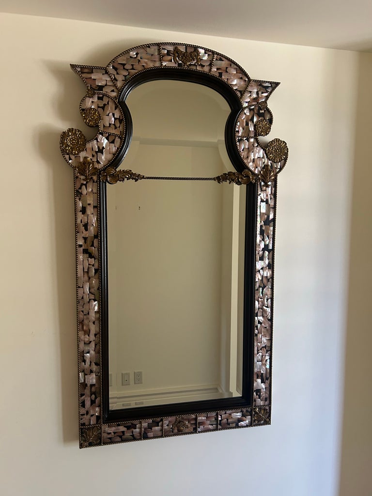MAITLAND-SMITH ストーンシリーズ　ミラー メートランドスミス Maitland Smith Large Tessellated Stone Wall Mirror | Chairish