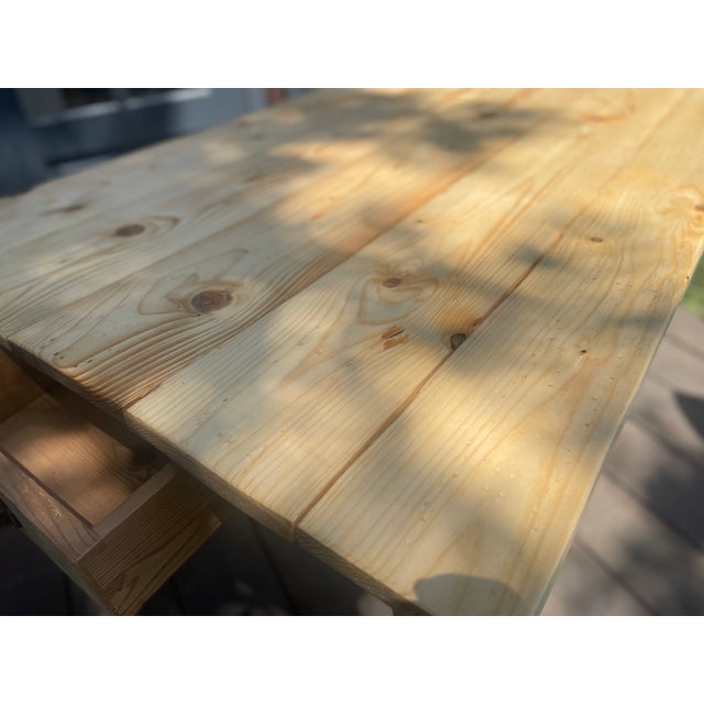 Antique Table in Fir, 1890s For Sale - Image 4 of 18