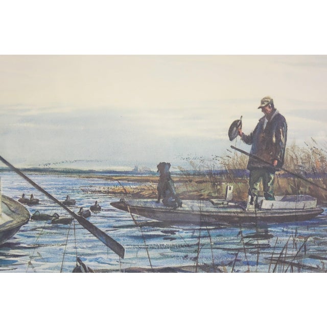 Folk Art Pick up Time Barnegat Bay Signed Print of Original Watercolor Painting by Artis For Sale - Image 3 of 10