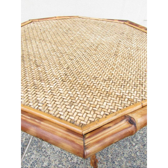 Antique English Tiger Bamboo Table For Sale In San Francisco - Image 6 of 8