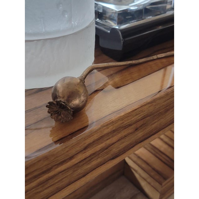 Cast Bronze Poppy Pod Floral Decorative Object For Sale - Image 9 of 11