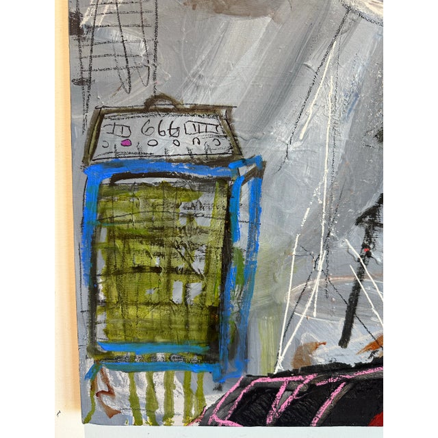 Green Rock and Roll Painting on Canvas For Sale - Image 8 of 12