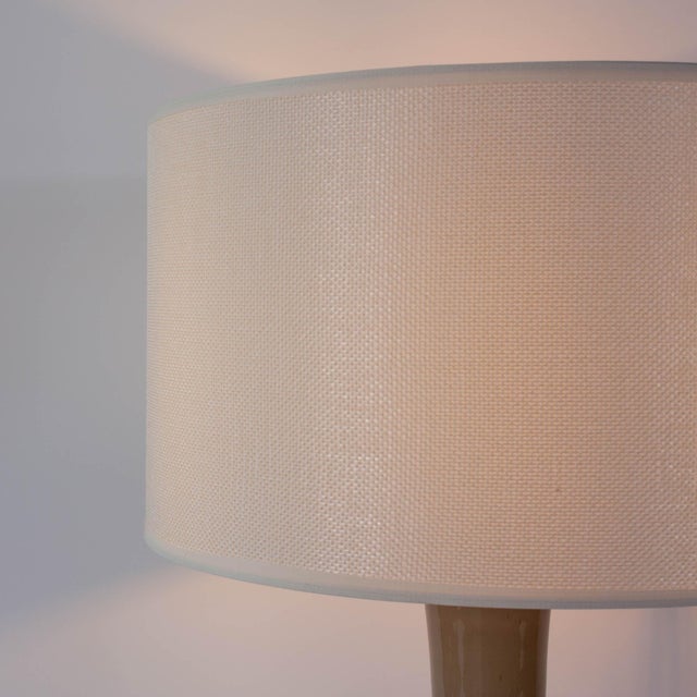 Vintage Portuguese Grey Opaline Glass Table Lamp, 1960s For Sale - Image 10 of 13