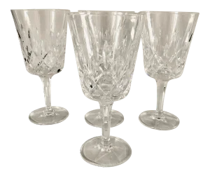 Contemporary Gorham Crystal " King Edward" Pattern Wine Glasses S/4