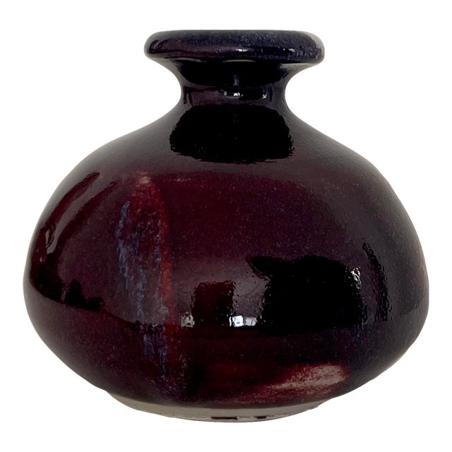 Ceramic Glazed Bud Vase For Sale