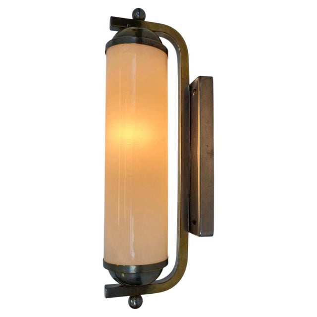 Vintage Bauhaus Chrome and Glass Wall Lamp, 1930s For Sale - Image 9 of 9