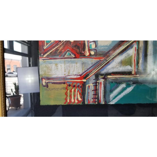 Cecilia Mayr " Aquatico # 11 " Mixed Media Abstract Painting For Sale - Image 9 of 12