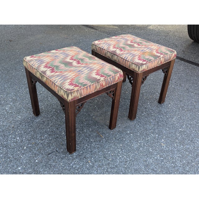 Pair of 1980s Ethan Allen Stools For Sale In Washington DC - Image 6 of 6