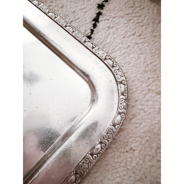 International Silver Large 1948 Silver Serving Tray From the Waldorf-Astoria Hotel For Sale - Image 4 of 7
