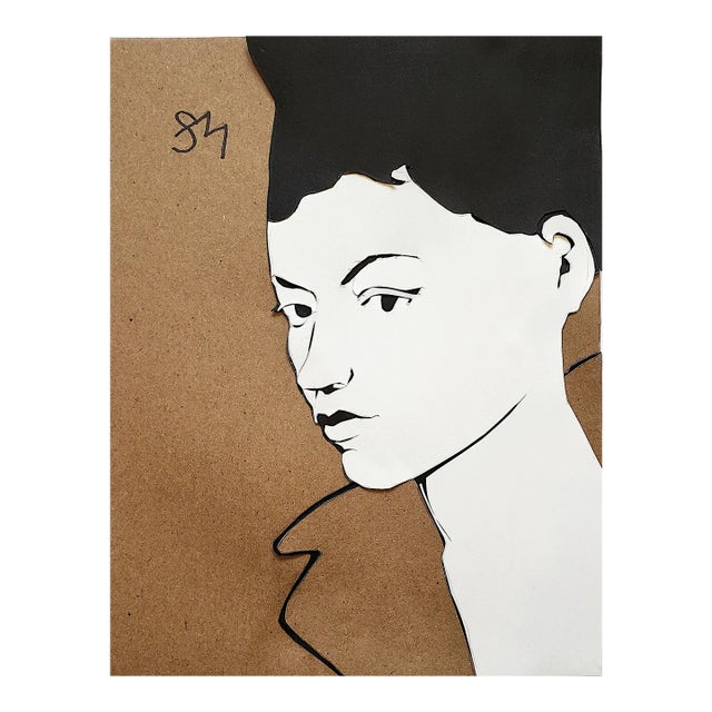 "Fashionable" Contemporary Original Collage With Frame For Sale