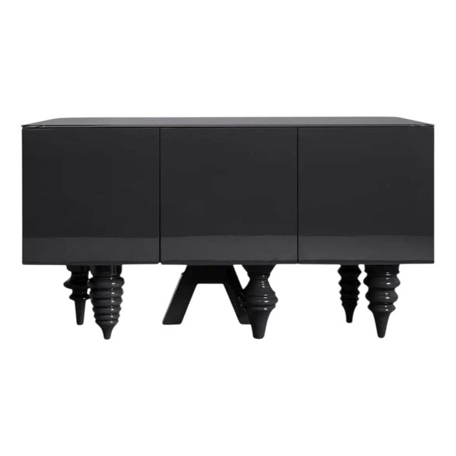 Multileg Sideboard Lacquered in Black by Jaime Hayon for BD Barcelona For Sale