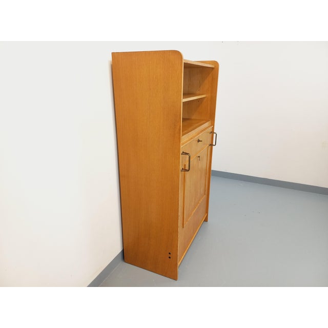 Mid-Century Modern Vintage Oak Bookcase with Side Table, 1960s For Sale - Image 3 of 18