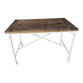 Vintage Solid Oak and Cast Iron Desk Restoration Hardware (12 Available) For Sale