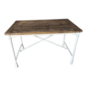 Vintage Solid Oak and Cast Iron Desk Restoration Hardware (12 Available)