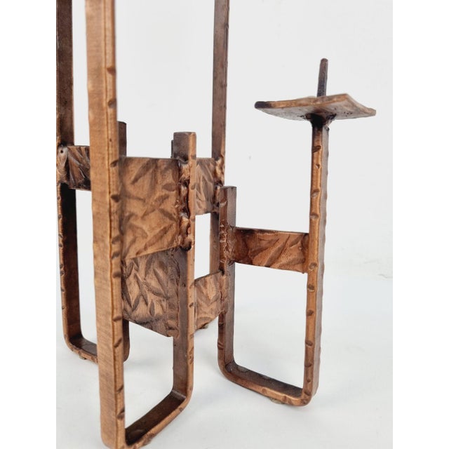 Copper Brutalist Copper Artisan Candlestick, 1970s For Sale - Image 8 of 11