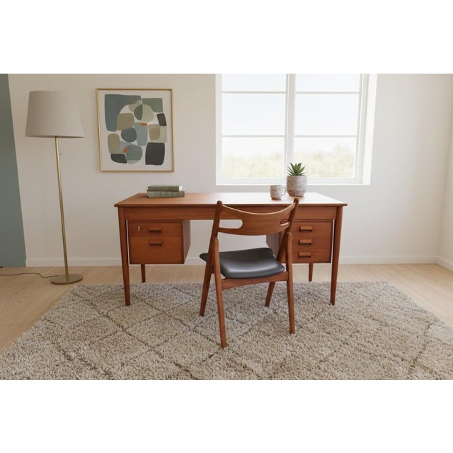Teak Desk by Børge Mogensen for Søborg Møbelfabrik, Denmark, 1960s For Sale - Image 10 of 12