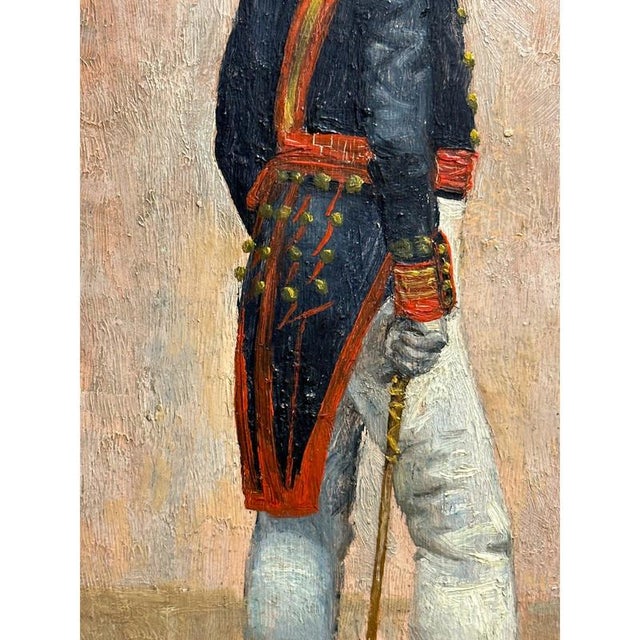 Josep Cusachs, Guardia Civil Gala, 1888, Oil on Board, Paint & Wood For Sale - Image 6 of 12