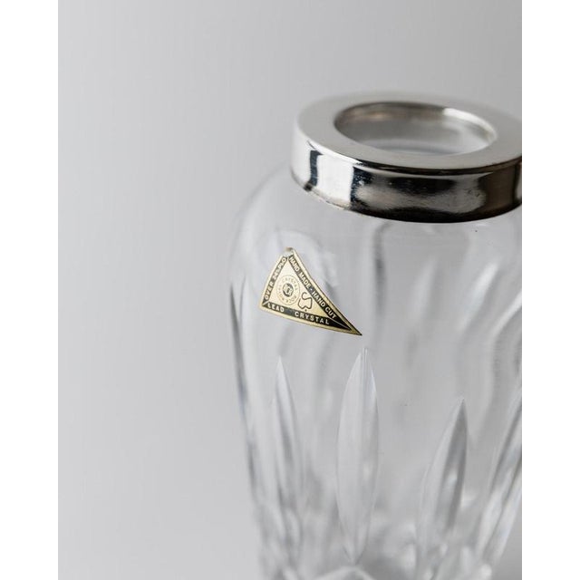 Silver Vintage Silver Plated Crystal Glass Cocktail Shaker by RCR Italy, 1950s For Sale - Image 8 of 11