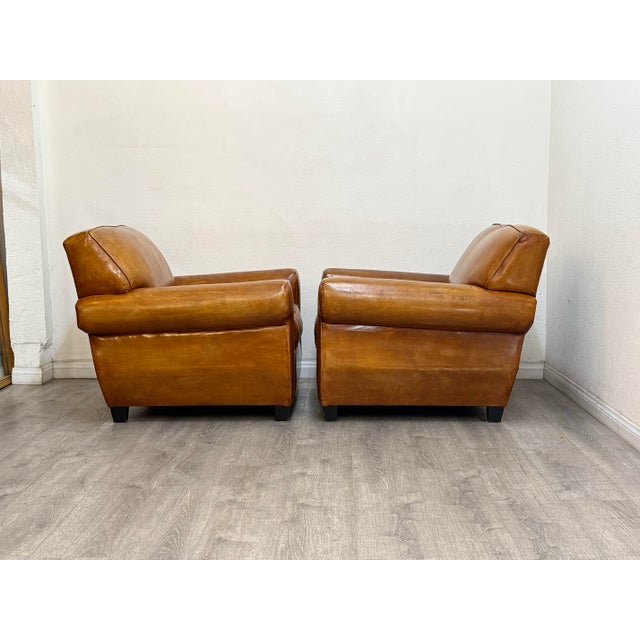 Animal Skin Pair of Leather Chairs For Sale - Image 7 of 11