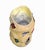 Yellow Ceramic Umbrella Stand with Masks from Cer. Art. Acabbo Amalfi, Italy, 1970s For Sale - Image 4 of 13