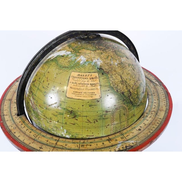 Antique Victorian Terrestrial Table Globe from Malbys, 19th Century For Sale - Image 4 of 18