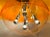 Mid-Century Modern Space Age Orange Sphere Pendant Lamp attributed to Raak Amsterdam For Sale - Image 4 of 12