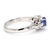 Vintage 0.97 Carat Oval Blue Sapphire & Diamond Filigree in Platinum Floral Ring, Size 5.75 For Sale - Image 4 of 10