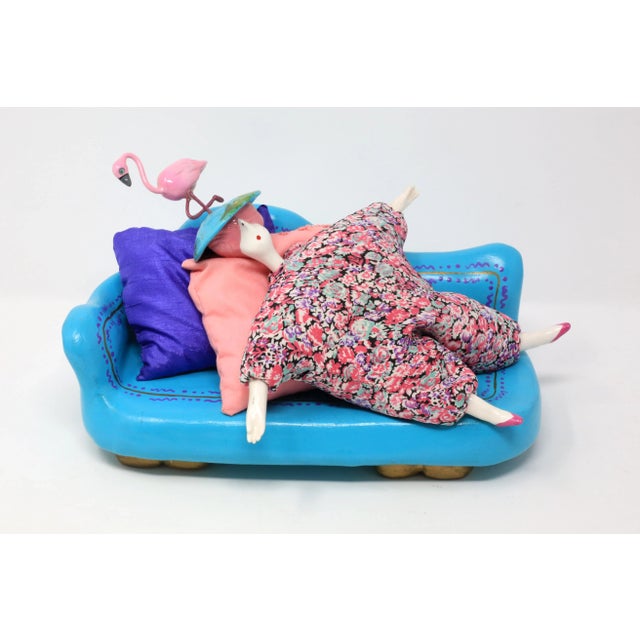 Vintage "Hot Mama" Signed Florida Art Piece For Sale - Image 4 of 12