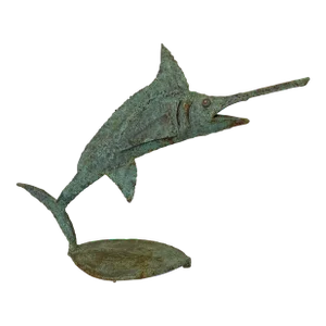 Early 21st Century Bronze Artist Made Brutalist Style Swordfish Sculpture