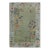 Rug & Kilim Chinese Style Art Deco Rug in Green with Blue Border & Floral Patterns - 12'x14' For Sale